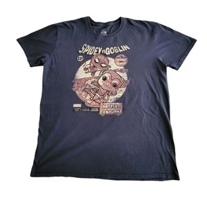 Funko Pop! Marvel‎ Spiderman vs Goblin Distressed Graphic Men's Tshirt